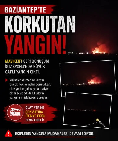 Mavikent Geri D&ouml;n&uuml;ş&uuml;m İstasyonu&rsquo;nda Korkutan Yangın!