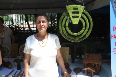 Maya takvimini andıran ahşap eser ilgi odağı oldu
