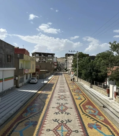 Mazıdağı Belediyesi halı desenli yola 11 milyon 368 bin TL harcadı, vatandaşlar tepki gösterdi
