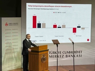 MB Başkanı Karahan: "Eflasyonun 2026 yıl sonunda y&uuml;zde 26, 2027 yıl sonunda ise y&uuml;zde 15 olarak ger&ccedil;ekleşeceğini tahmin ediyoruz"
