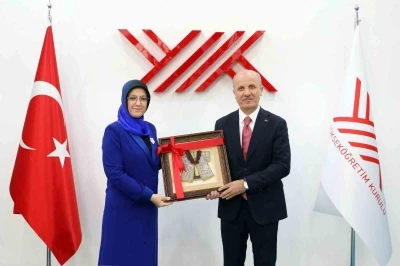 MCBÜ Rektörü Kibar’dan YÖK Başkanı Özvar’a hayırlı olsun ziyareti
