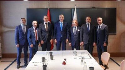 Meclis Başkanı Kurtulmuş, Stockholm'de S&uuml;ryani temsilcilerini kabul etti