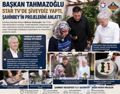 Mehmet Tahmazoğlu Star TV&rsquo;de Şiveydiz Yaptı, Sosyal Konut Projelerini Anlattı