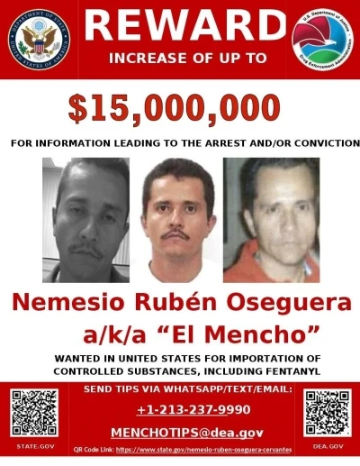 Meksika&rsquo;da Jalisco Yeni Nesil Karteli&rsquo;ne b&uuml;y&uuml;k darbe: Kartel lideri El Mencho &ouml;ld&uuml;r&uuml;ld&uuml;
