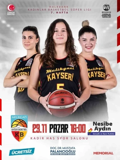Melikgazi Basketbol taraftarı maçı ücretsiz izleyecek
