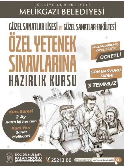 Melikgazi Belediyesi&rsquo;nden geleceğin sanat&ccedil;ılarına b&uuml;y&uuml;k destek
