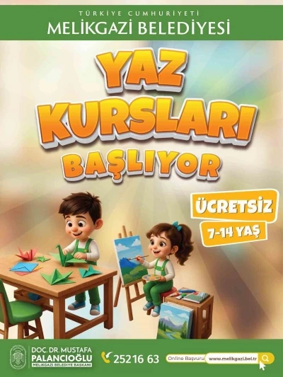Melikgazi&rsquo;nin Yaz Kurslarında geri sayım başladı
