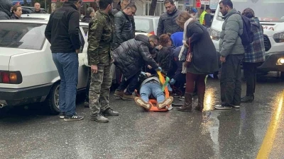 Menteşe&rsquo;de otomobil yaya &ccedil;arptı: 1 yaralı
