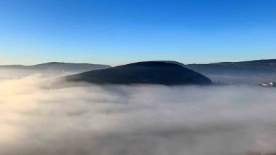 Menteşe&rsquo;de sis denizi g&ouml;rsel ş&ouml;len sundu
