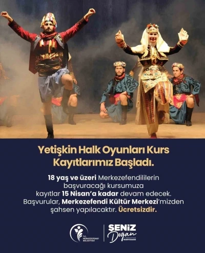 Merkezefendi&rsquo;de yetişkin halk oyunları kurs kayıtları başladı
