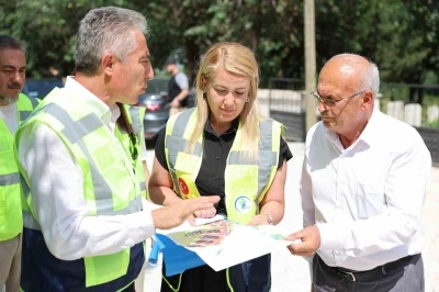 Merkezefendi&rsquo;de yol &ccedil;alışmaları aralıksız s&uuml;r&uuml;yor
