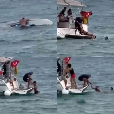 Mersin’de 6 kişinin içinde olduğu tekne alabora oldu
