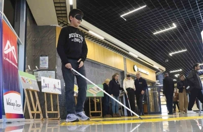 Mersin&rsquo;de g&ouml;rme engelliler i&ccedil;in empati parkuru kuruldu
