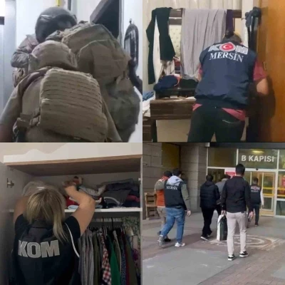 Mersin&rsquo;de hara&ccedil; isteyen su&ccedil; &ouml;rg&uuml;t&uuml;ne operasyon: 8 tutuklama
