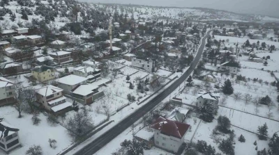 Mersin&rsquo;de kar g&uuml;zelliği dronla g&ouml;r&uuml;nt&uuml;lendi
