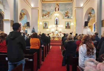 Mersin&rsquo;de Rum Ortodoks Kilisesi&rsquo;nde Noel ayini d&uuml;zenlendi