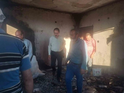 MESOB Başkanı Şevket Keskin&rsquo;den yangınzede esnafa ziyaret
