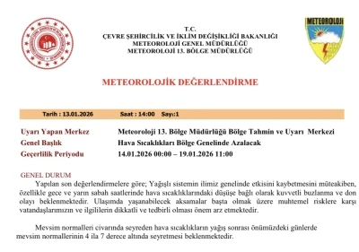 Meteorolojiden 5 il i&ccedil;in buzlanma ve don uyarısı
