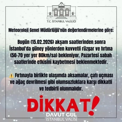 Meteorolojiden İstanbul i&ccedil;in fırtına uyarısı
