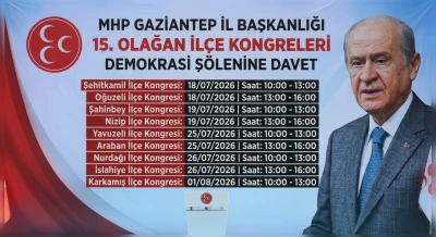 MHP Gaziantep'te Kongre S&uuml;reci Başlıyor: 9 İl&ccedil;ede Takvim Belli Oldu