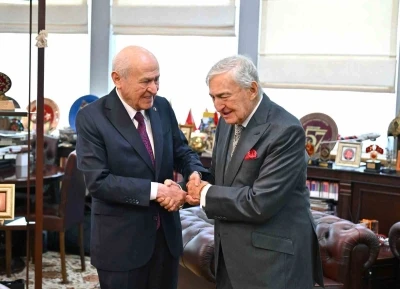 MHP Genel Başkanı Bah&ccedil;eli, Rahmi Ko&ccedil; ve Ali Ko&ccedil;&rsquo;u kabul etti
