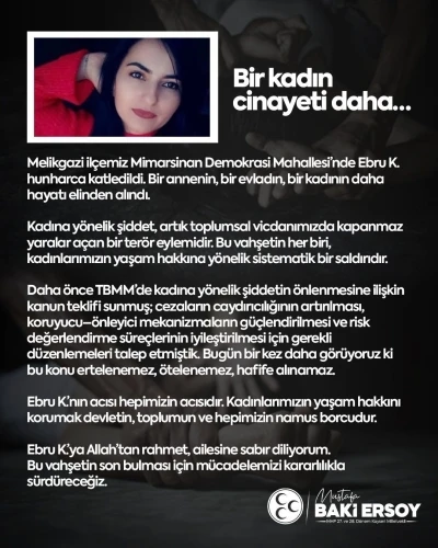 MHP’li Ersoy: &quot;Kadınlarımızın yaşam hakkını korumak devletin, toplumun ve hepimizin namus borcudur&quot;
