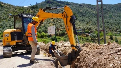 Milas G&uuml;nl&uuml;k ve Sakarkaya Mahallelerinin taşıma su derdine son
