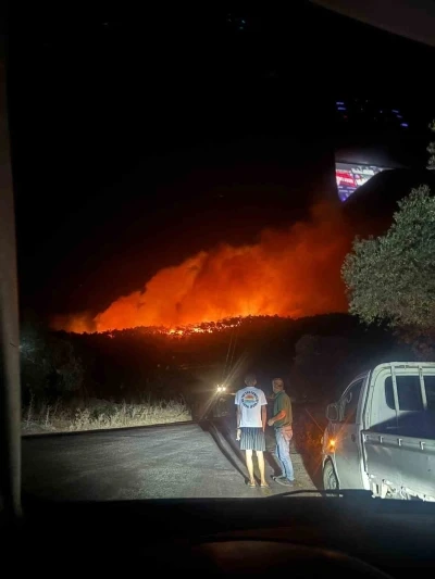 Milas’ta orman yangını müdahale devam ediyor
