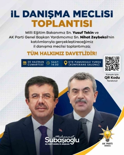 Milli Eğitim Bakanı Yusuf Tekin Denizli&rsquo;ye geliyor
