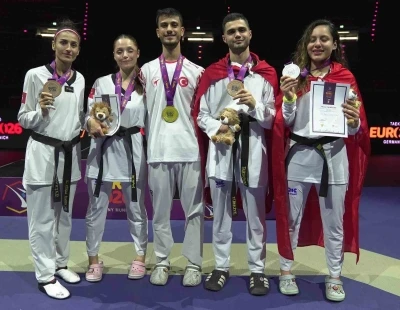 Milli taekwondoculardan 5 madalya
