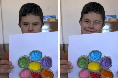 Minik eller Diyadin&rsquo;de renkli &ccedil;i&ccedil;ekler a&ccedil;tırdı
