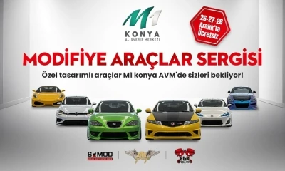 Modifiye otomobil tutkunları M1 Konya AVM&rsquo;de bir araya gelecek
