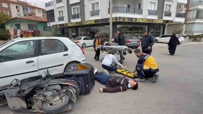 Motosiklet ile otomobil çarpıştı: 1 yaralı
