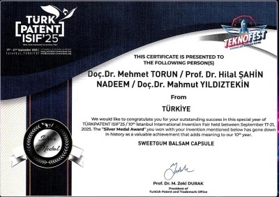 MSKÜ’lü akademisyene patent ödülü: &quot;Sığla yağı kapsülüne gümüş madalya&quot;
