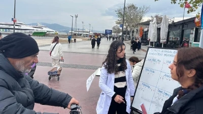 Mudanya Üniversitesi öğrencileri sağlık için seferber oldu

