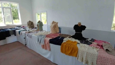 Mudurnu&rsquo;da kadınların el emeği g&ouml;z nuru eserleri g&ouml;r&uuml;c&uuml;ye &ccedil;ıktı
