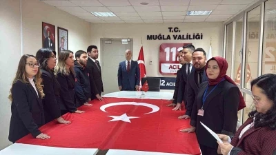 Muğla 112 Acil &Ccedil;ağrı Merkezi&rsquo;nde yemin heyecanı
