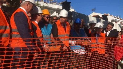 Muğla Valisi Akbıyık, Datça’daki hayırsever okulunun temelini attı
