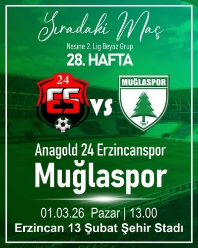 Muğlaspor&rsquo;da hedef Erzincan deplasmanında galibiyet
