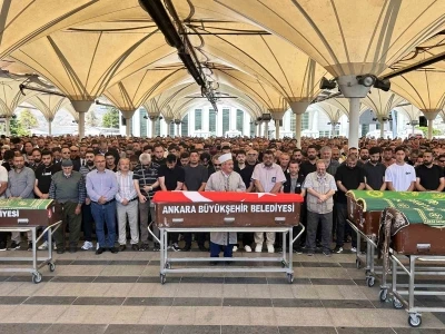 M&uuml;himmat sahasındaki patlamada hayatını kaybeden iş&ccedil;i Ankara&rsquo;da toprağa verildi
