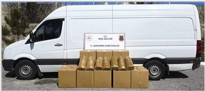 Muş&rsquo;ta 260 kilogram bandrols&uuml;z t&uuml;t&uuml;n ele ge&ccedil;irildi
