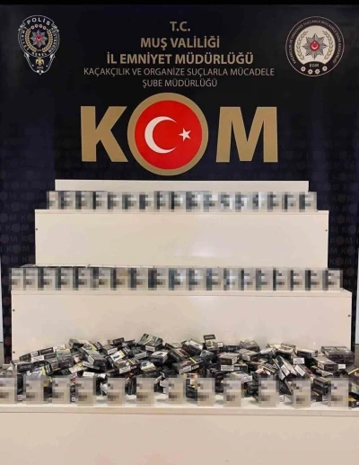 Muş&rsquo;ta 499 paket ka&ccedil;ak sigara ele ge&ccedil;irildi
