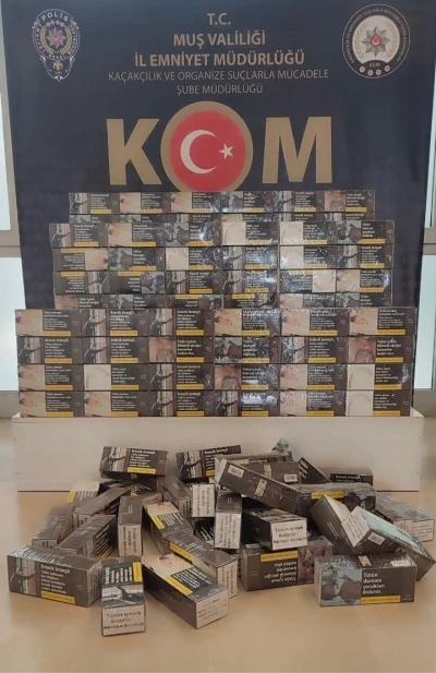 Muş&rsquo;ta ka&ccedil;ak&ccedil;ılık operasyonu: 20 bin boş makaron ele ge&ccedil;irildi
