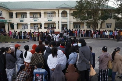 Myanmar halkı, 2021&rsquo;deki askeri darbeden bu yana ilk kez oy kullanıyor
