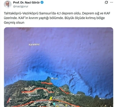 Naci G&ouml;r&uuml;r&rsquo;den "Vezirk&ouml;pr&uuml; depremi" değerlendirmesi

