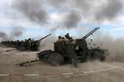 Namlulu hava savunma silahları ile hava hedefleri başarıyla vuruldu
