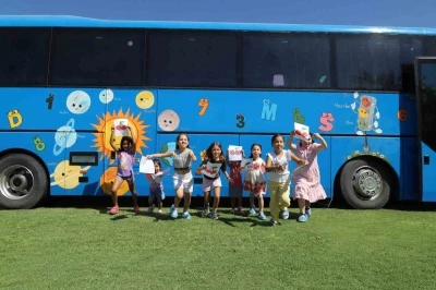 Nazilli&rsquo;de &ccedil;ocuklara &ouml;zel Mobil Oyun Otob&uuml;s&uuml; mahalle mahalle geziyor
