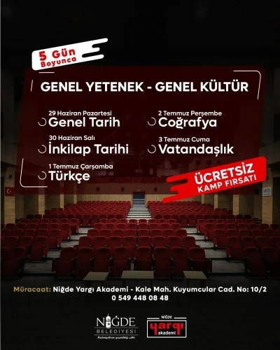 Niğde Belediyesi&rsquo;nden KPSS adaylarına b&uuml;y&uuml;k destek
