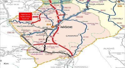 Niğde&rsquo;de yoğun kar yağışı nedeniyle iki yol trafiğe kapatıldı
