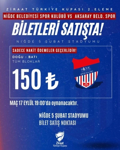 Niğde’de Ziraat Türkiye Kupası heyecanı
